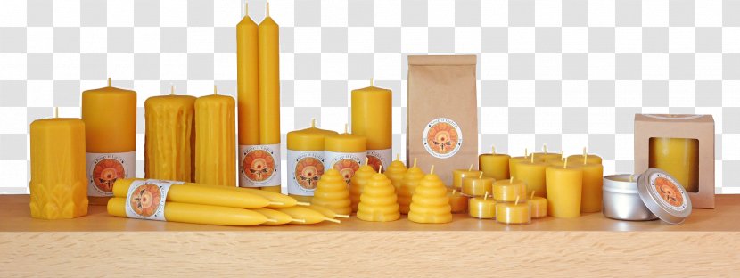 Candle Wax Product Design - Yellow - Beeswax Candles Transparent PNG