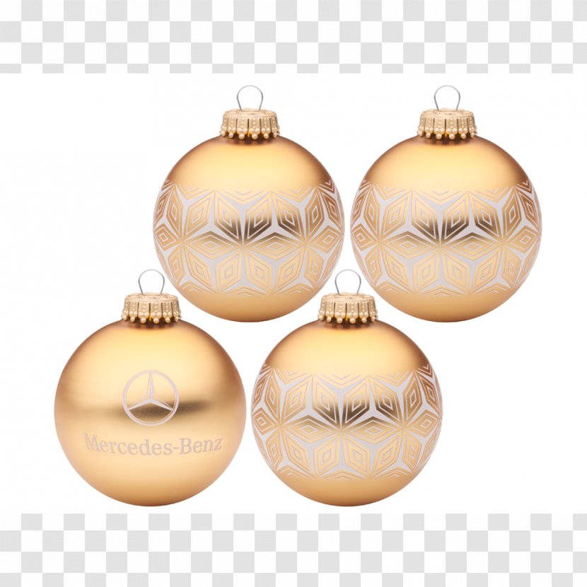 Christmas Ornament MERCEDES-BENZ Weihnachtskugeln 4er Set Gold Day - Sale Collection Transparent PNG