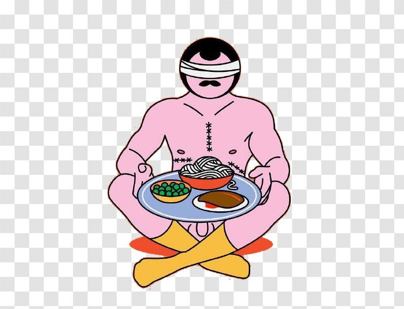 Cartoon Clip Art - Man Eating Transparent PNG