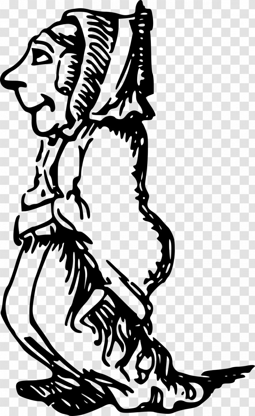 Black And White Drawing Cartoon Clip Art - Mythical Creature - Comics Painting Transparent PNG