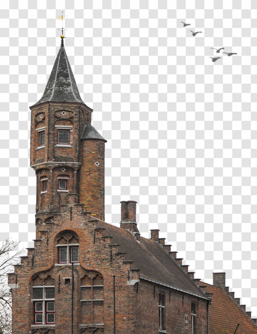 Bruges Steeple Church - Quiet Transparent PNG