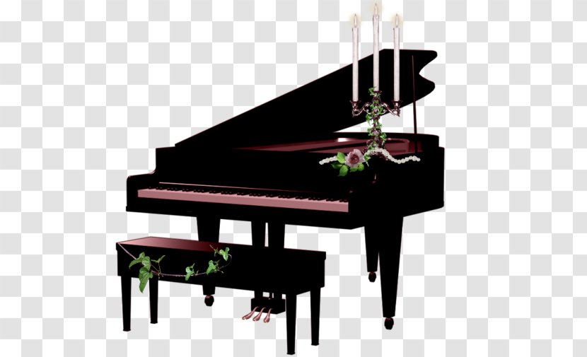 Piano Musical Instrument - Silhouette - Cartoon Black Transparent PNG