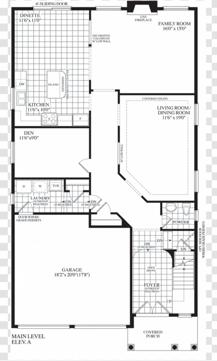 Floor Plan Technical Drawing - Design M Transparent PNG