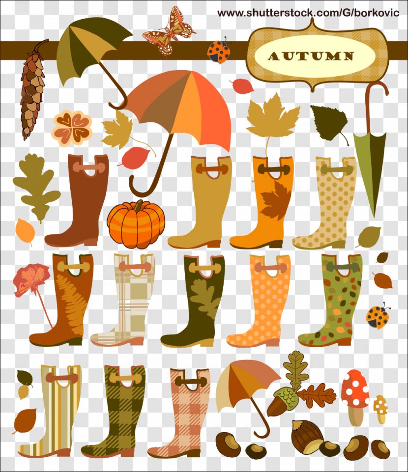 Autumn Euclidean Vector Clip Art - Food - Fall Boots Transparent PNG