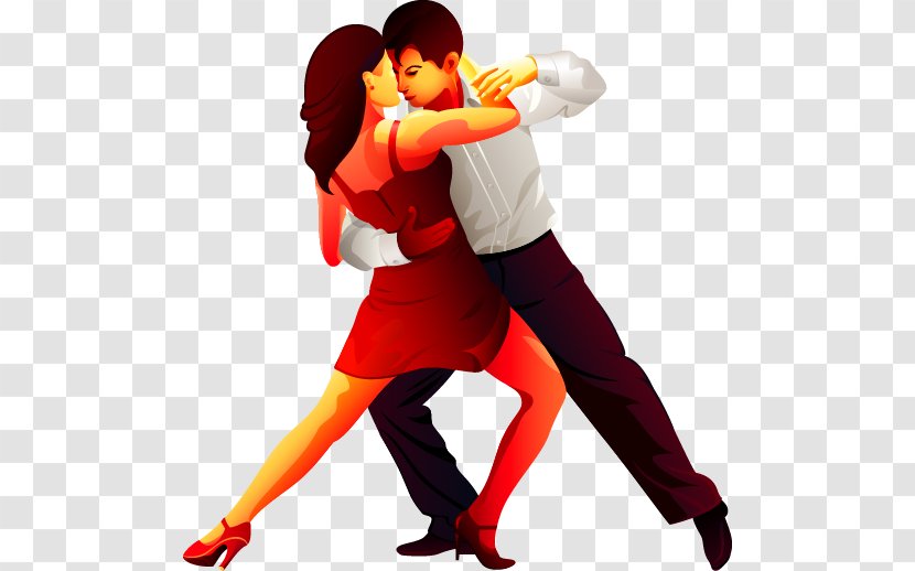 Tango Dance - Salsa - Men And Women Dancing Vector Material, Transparent PNG