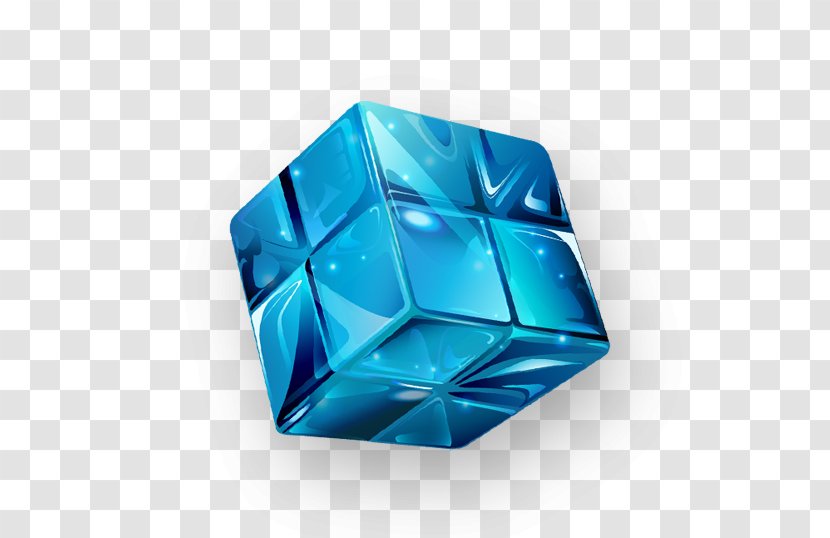 Rubiks Cube Blue Technology - Software - Three-dimensional Transparent PNG