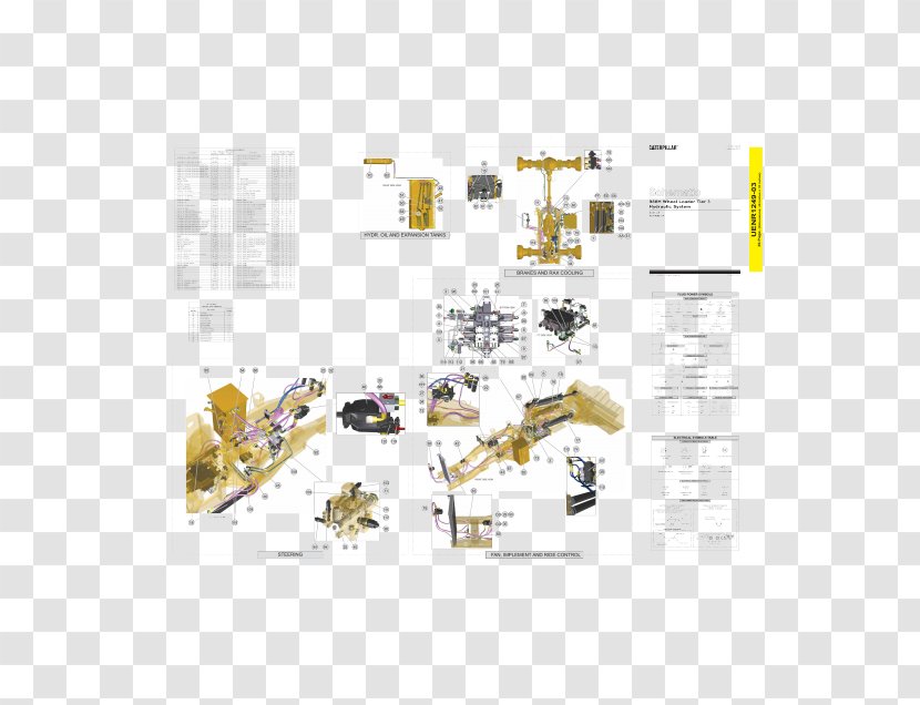 Caterpillar Inc. Bobcat Company Loader Backhoe - Schematic - Diagram Transparent PNG