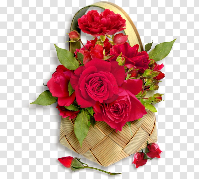 Flower Basket Garden Roses Floral Design - Zen Transparent PNG