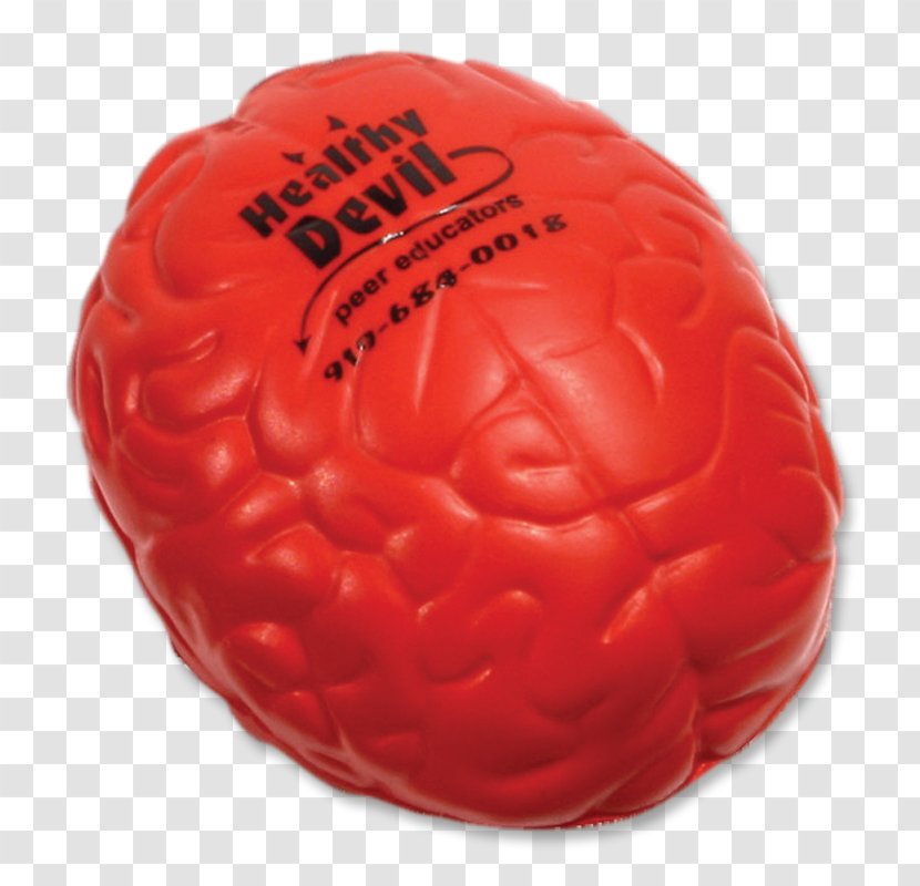 Stress Ball Toy Orange S.A. Psychological Brain - Anxiety Transparent PNG