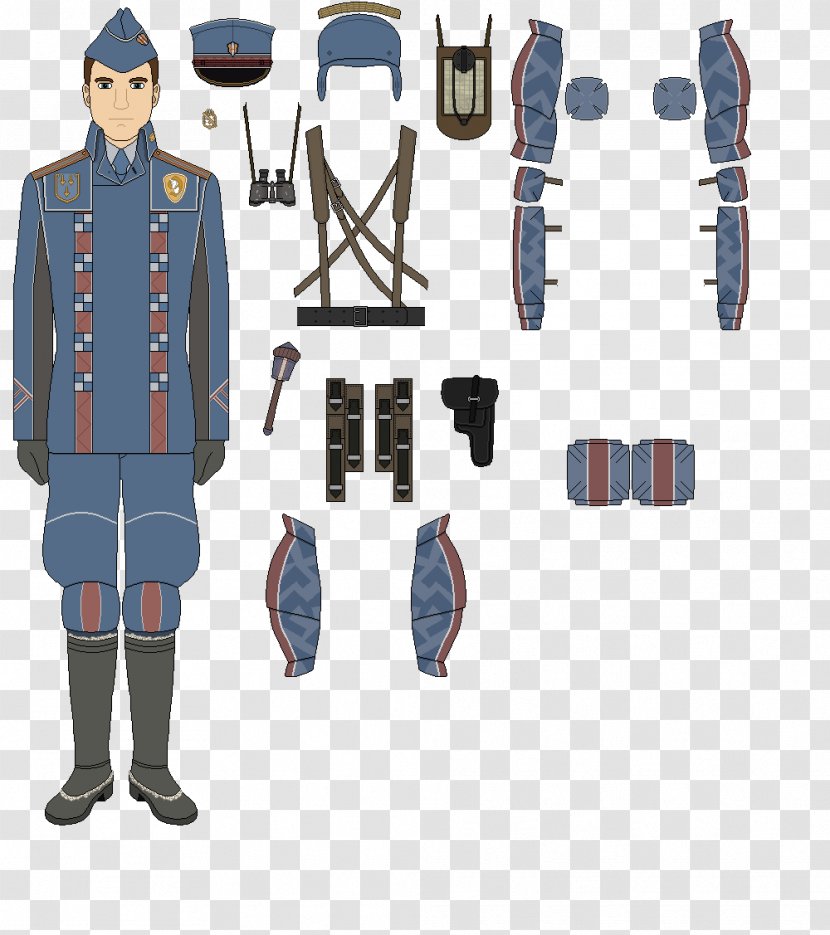 Valkyria Chronicles Military Uniform Outerwear Dress - Art - Isometric Soldier Transparent PNG