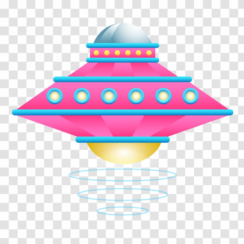 Spacecraft Science Fiction Icon - Pieces Of Red Blue Cartoon Spaceship Transparent PNG