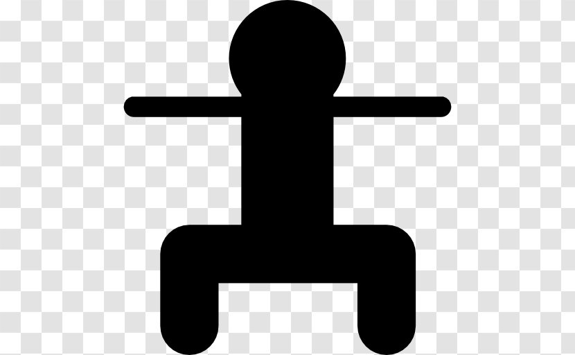 Black And White Symbol Human Figure - Squat - Fitness Centre Transparent PNG