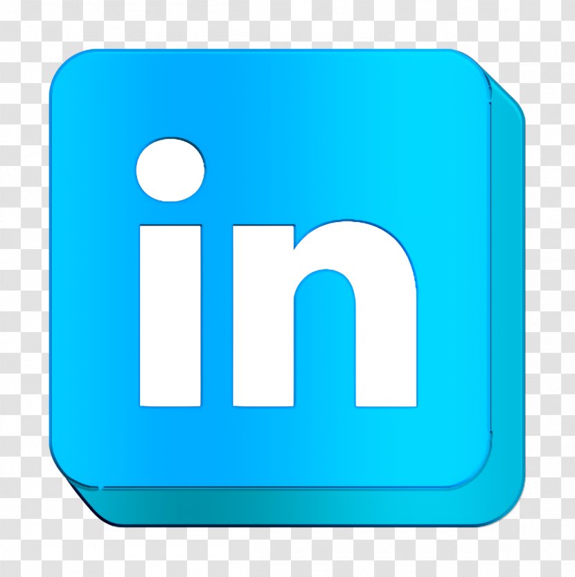 Communication Icon Linkedin Logo - Social - Electric Blue Transparent PNG