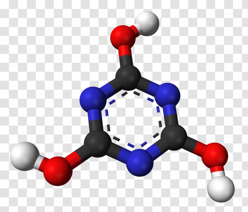 Molecule Cyanuric Acid 1,3,5-Triazine Pesticide Ball-and-stick Model - Molecular - Acetochlor Transparent PNG