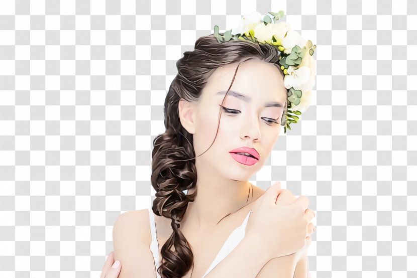 Hair Face Hairstyle Headpiece Skin - Paint - Chin Head Transparent PNG