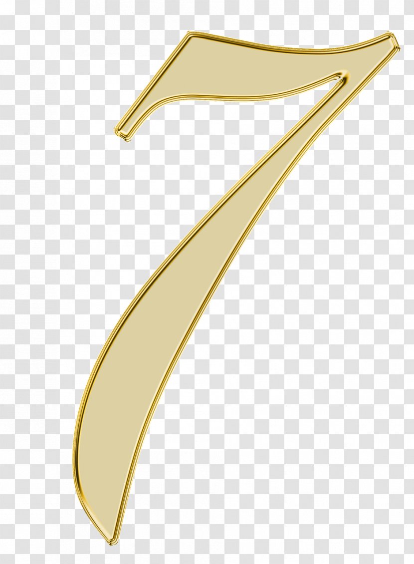 Number Numerical Digit Photography - Brass - 7 Transparent PNG