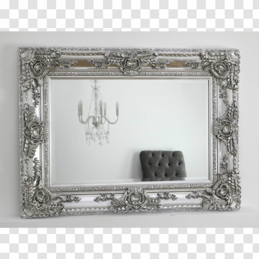 Picture Frames Mirror Silver Rectangle Wall - Gold - Ivory Vintage Frame Transparent PNG