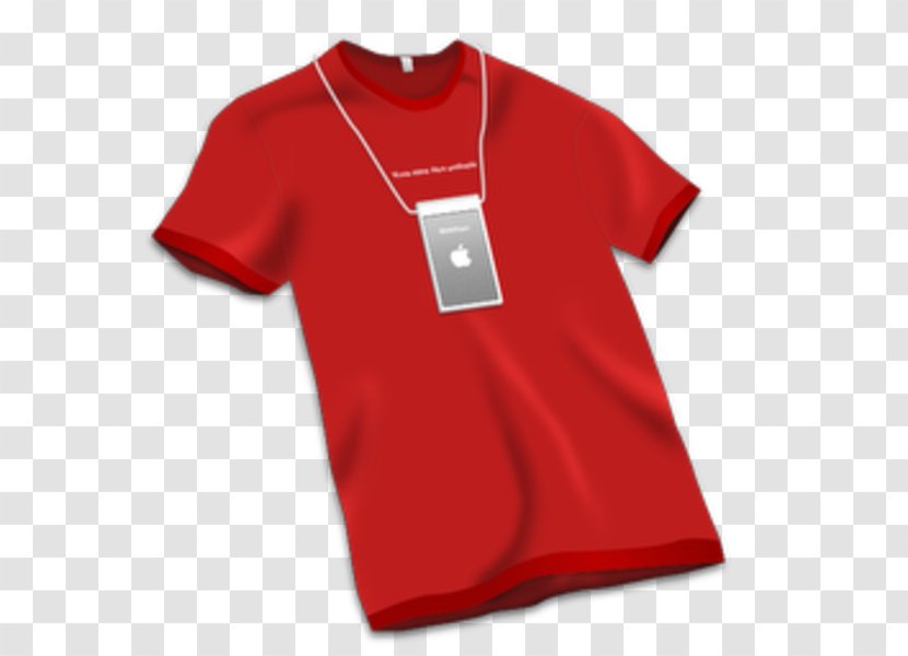 T-shirt Apple Clothing - Active Shirt - Red Transparent PNG
