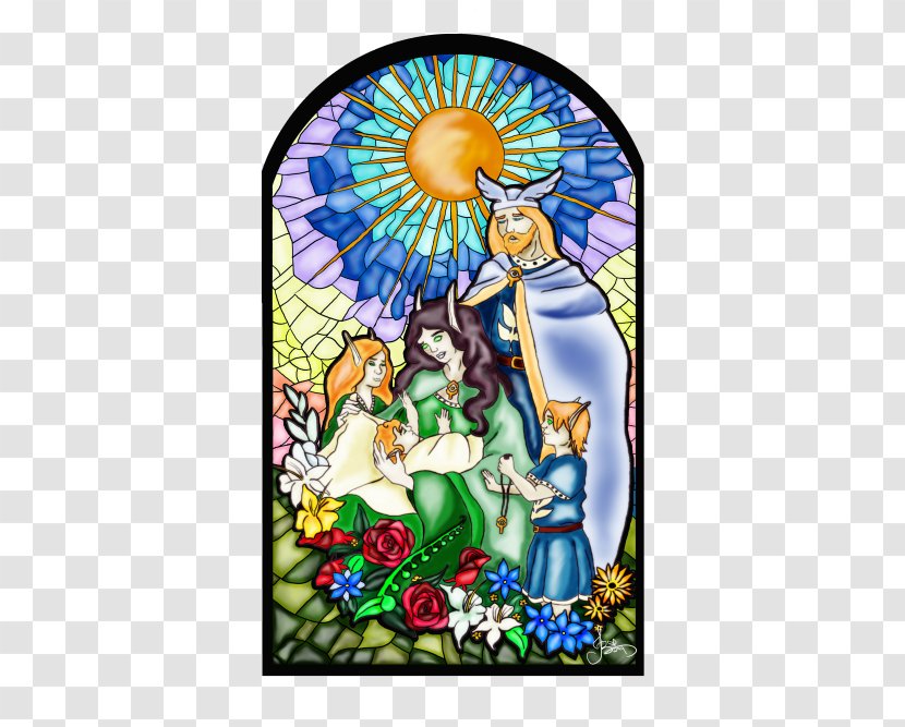Stained Glass Window - Fictional Character Transparent PNG