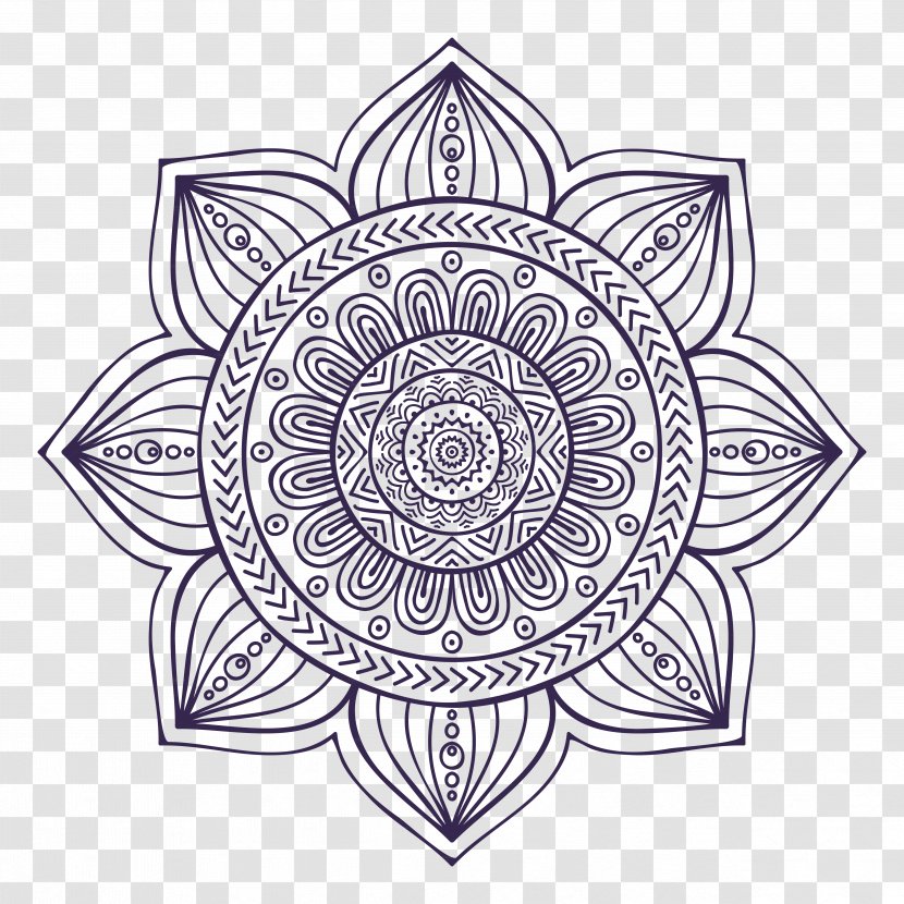 Mandala Drawing Art - Om Transparent PNG