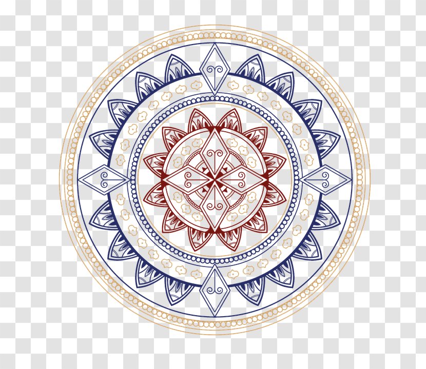 Mandala Ornament Buddhism Meditation Overlapping Circles Grid - Chakra Transparent PNG