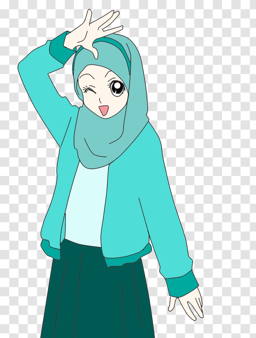 Muslim Islam Hijab Drawing Cartoon - Silhouette Transparent PNG