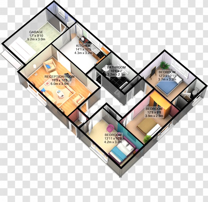 3D Floor Plan - 3d - Design Transparent PNG