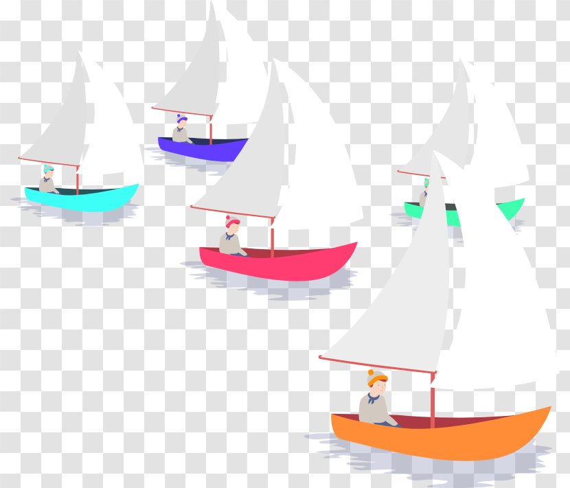 Sailing Scow Yawl Lugger - Ship - Sail Transparent PNG