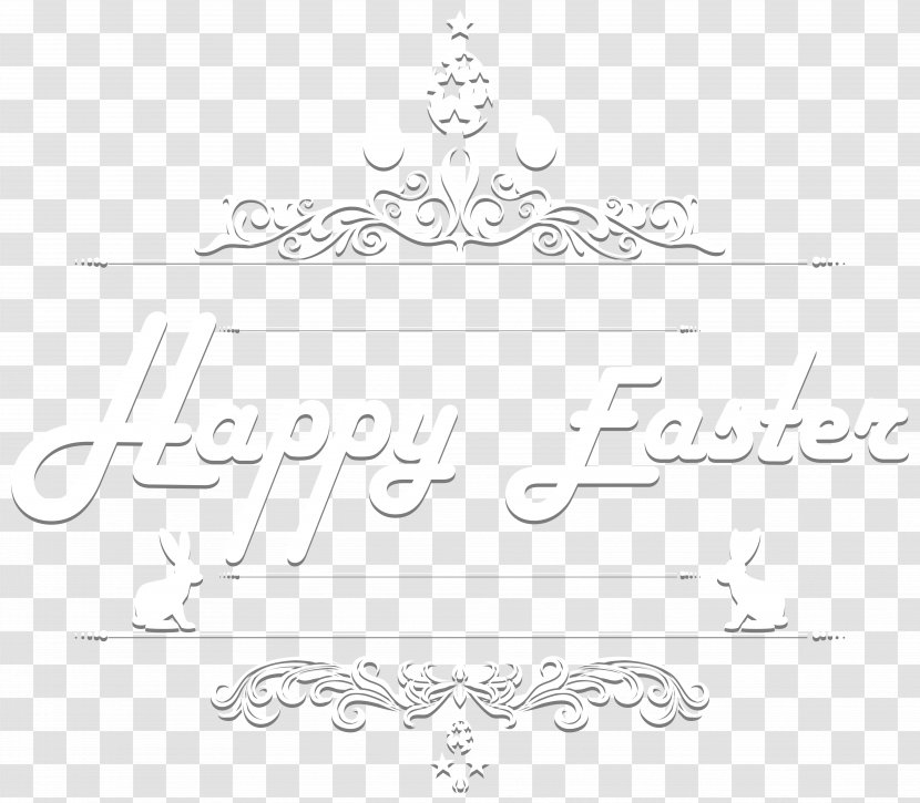 Black And White Angle Point Pattern - Monochrome Photography - Happy Easter Text Clip Art Image Transparent PNG