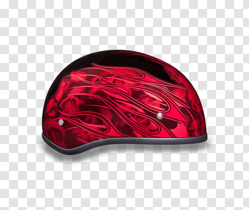Bicycle Helmets Motorcycle Shoei Car - Red - Flame Skull Pursuit Transparent PNG