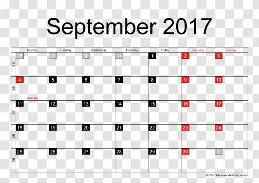 Calendar 0 1 September Holiday - Iso Week Date - August Transparent PNG