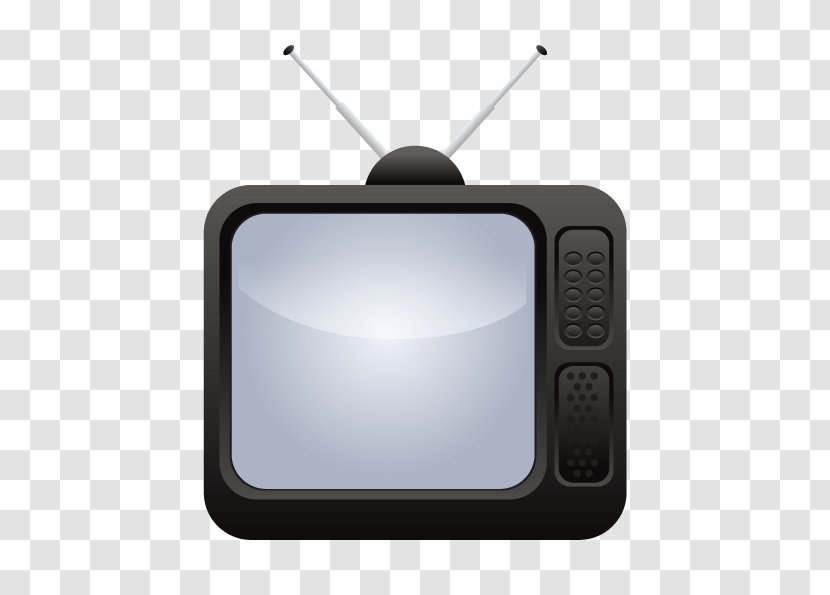 Television Set - Vecteur - Vector Old Black And White TV Transparent PNG