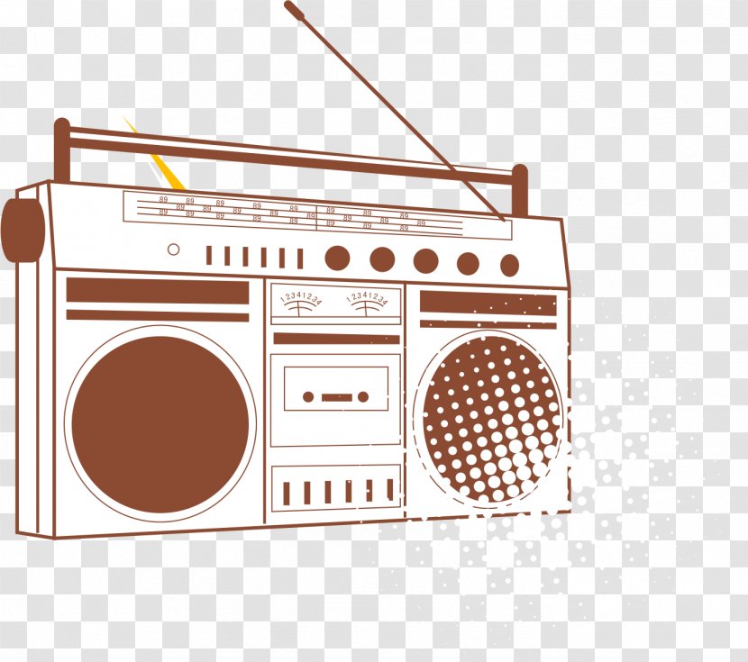 Radio Broadcasting U6536u97f3u673a - Boombox - Retro Transparent PNG