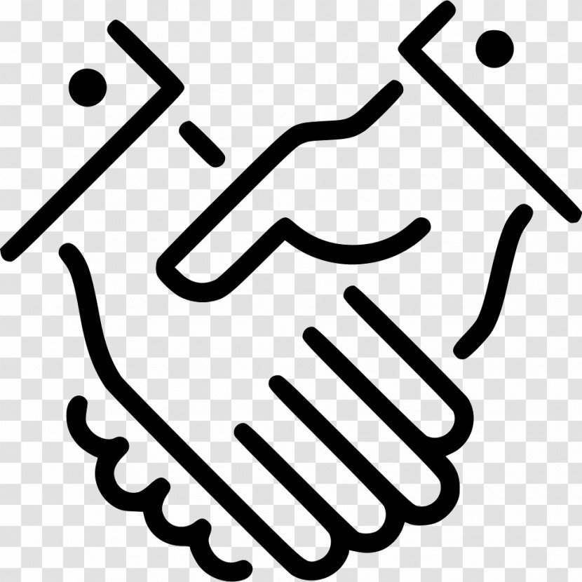 Handshake Clip Art - Black And White - Business Transparent PNG