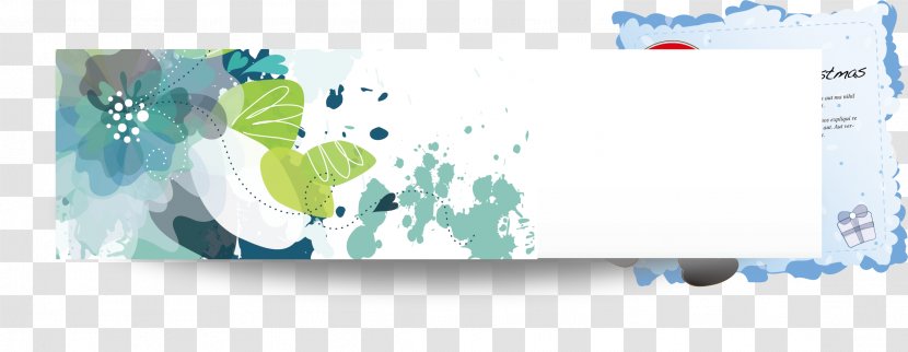 Banner Flower Stock Illustration Euclidean Vector - Organism - Watercolor Christmas Signboard Transparent PNG