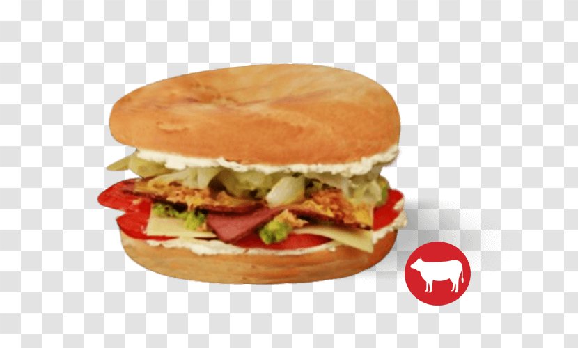 Cheeseburger Breakfast Sandwich Whopper Hamburger Fast Food - American - Cream Cheese Bagel Transparent PNG