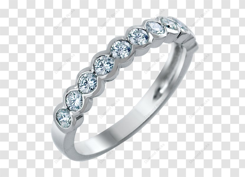 Wedding Ring Eternity Diamond Gold - Metal Transparent PNG