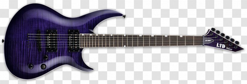 ESP LTD EC-1000 Seven-string Guitar M-1000 Guitars - Purple Transparent PNG