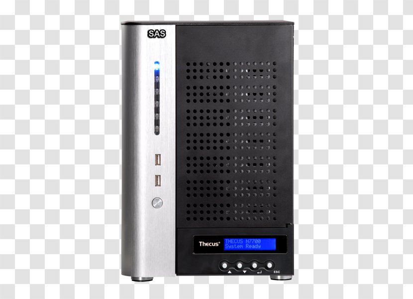 Network Storage Systems Origin Thecus N7700 Intel Core 2 Duo Technology N7700PRO NAS Server - Directattached - SATA 3Gb/sSerial Attached SCSI Transparent PNG