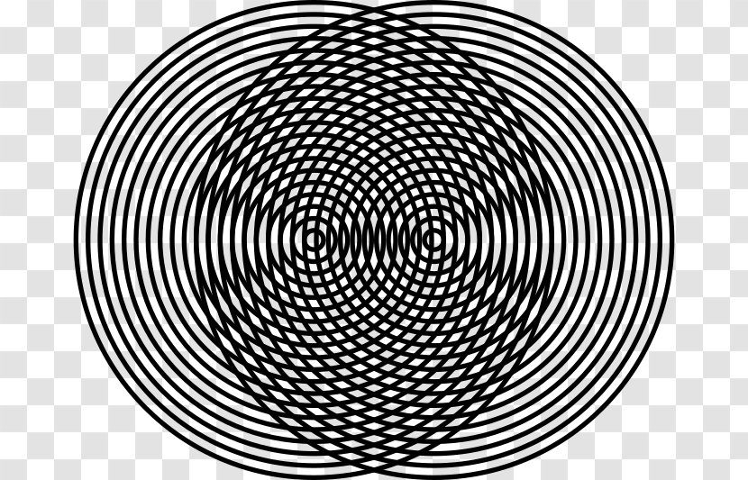 Moiré Pattern Banda Gástrica Virtual Symmetry Circle - White - Patterns Transparent PNG