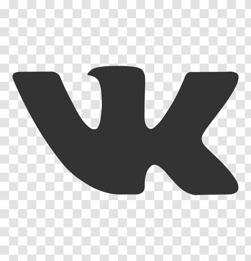 Social Media VKontakte - Black And White Transparent PNG