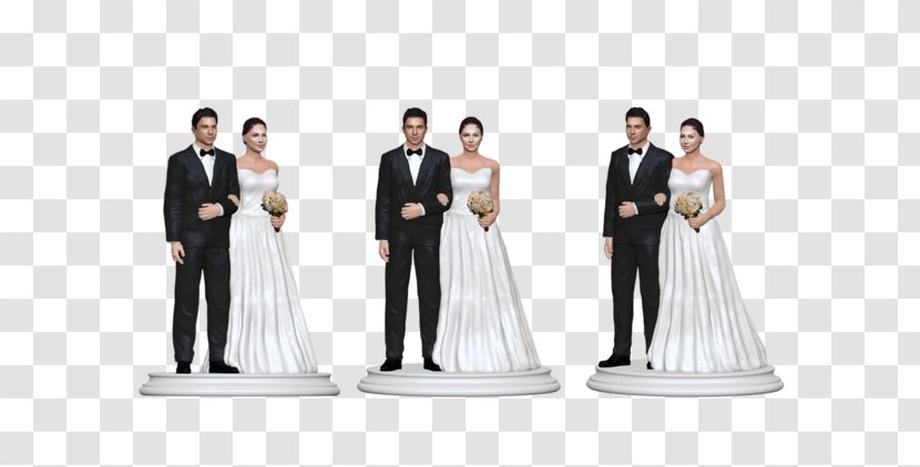 Wedding Cake Topper Bride Dress - Centrepiece Transparent PNG