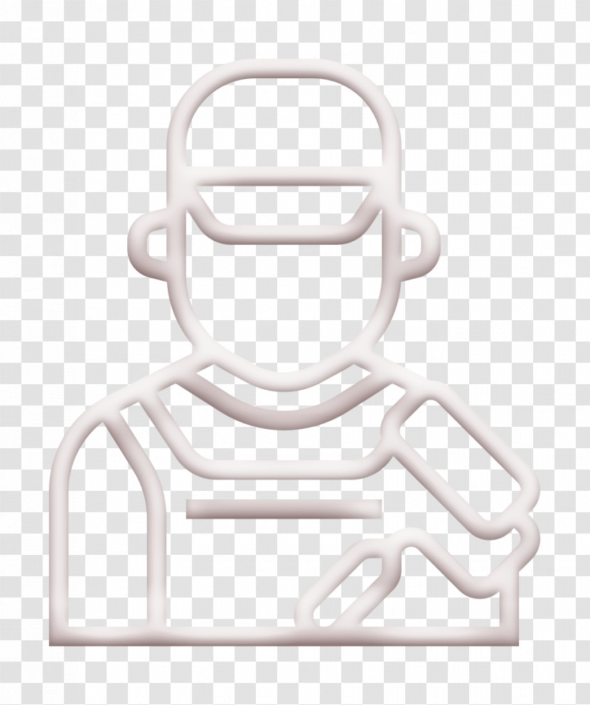Worker Icon Jobs And Occupations Icon Painter Icon Transparent PNG