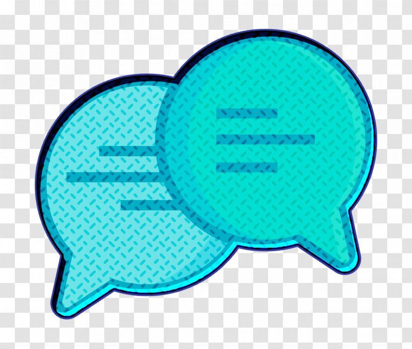 Bubble Icon Speach Talk - Talking - Teal Azure Transparent PNG