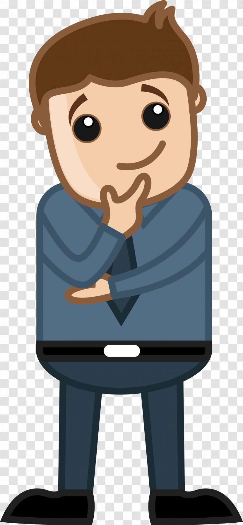 Cartoon Thought Clip Art - Person - Thinking Man Transparent PNG