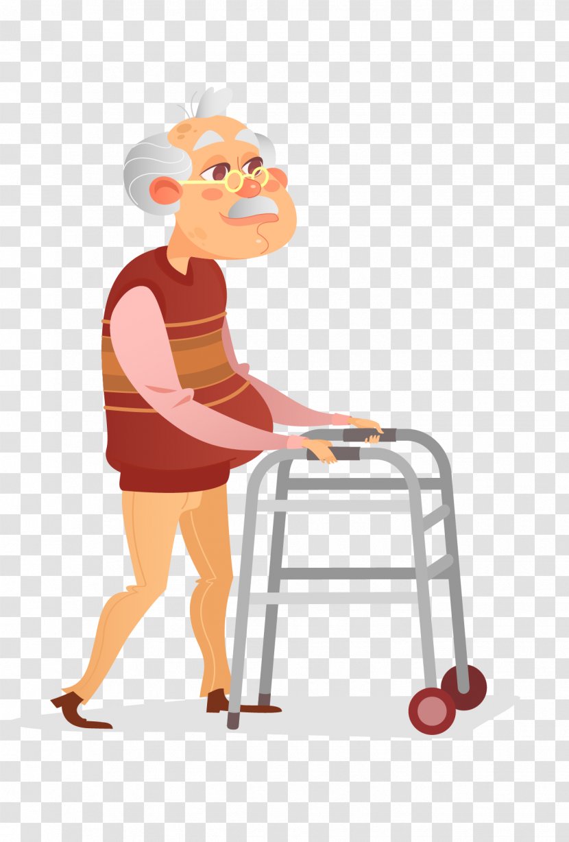 Disability Illustration - Hand - Grandma In A Wheelchair Transparent PNG