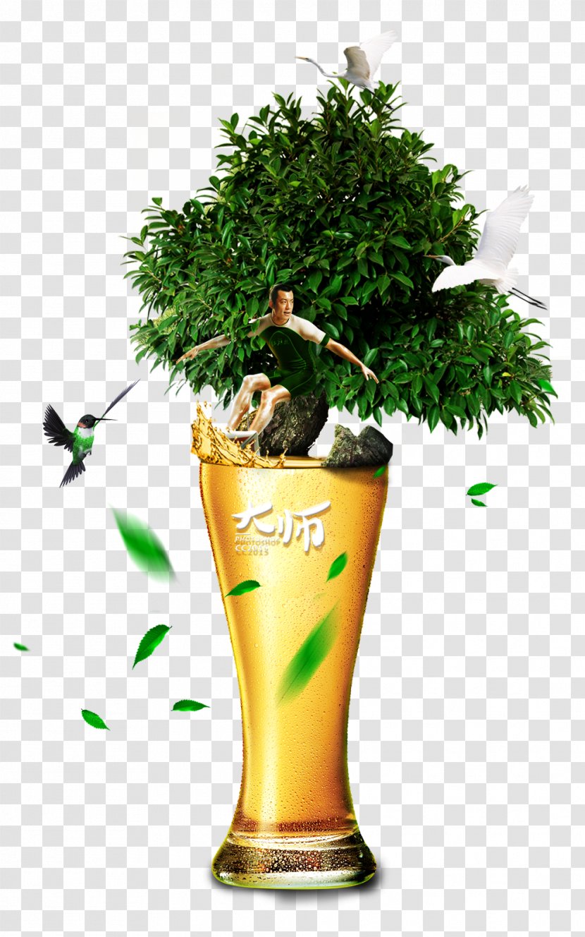 Beer Wine Poster Cup - Drink - A Man Who Surfs On Transparent PNG