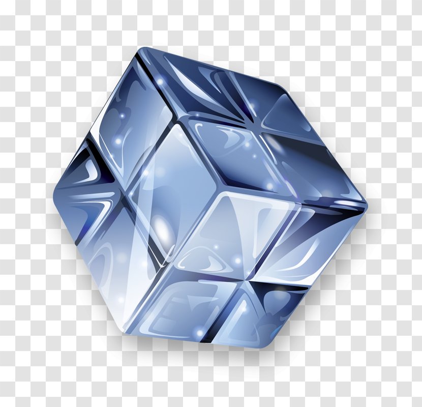 Rubiks Cube Download - Blue Crystal Transparent PNG
