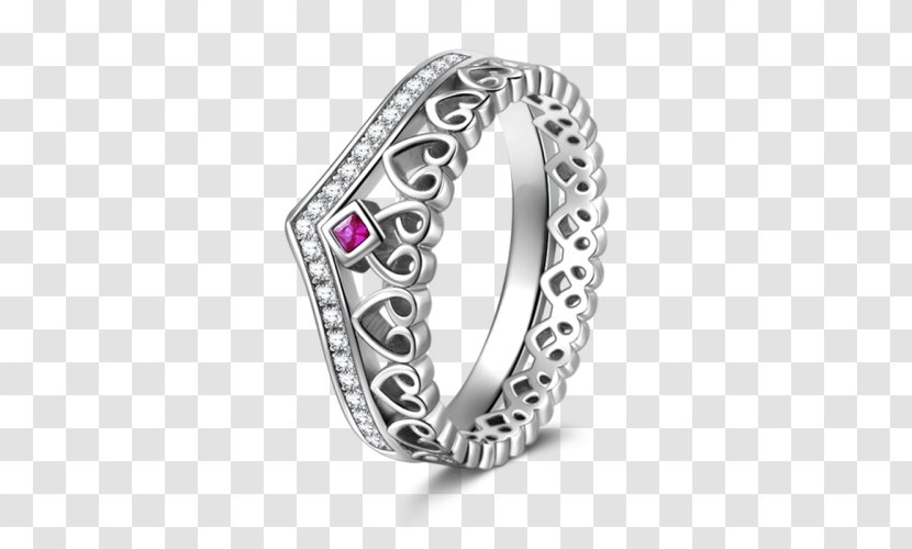 Ruby Wedding Ring Silver Platinum - Gemstone Transparent PNG