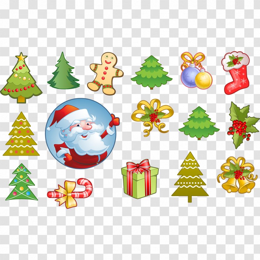 Sticker Santa Claus Christmas Day Window Decoration - Decoratie Transparent PNG